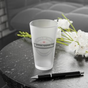 "Red Star" Frosted Pint Glass, 16oz